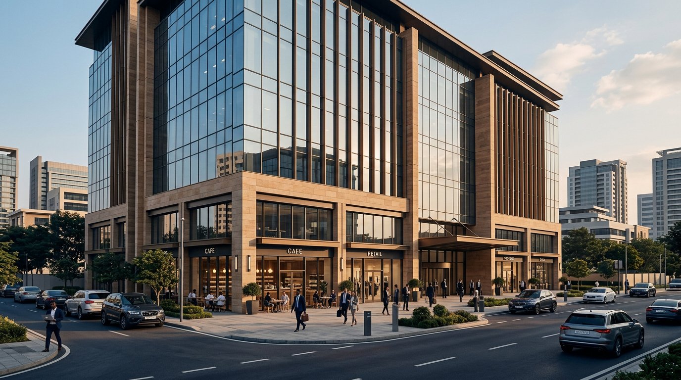 Modern income-producing commercial property